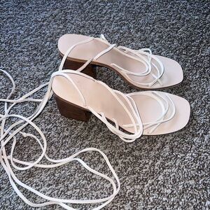 RAYE Cream Strappy Women's Heels